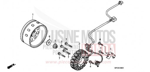 GENERATOR (XL125V7/8) XL125V7 de 2007